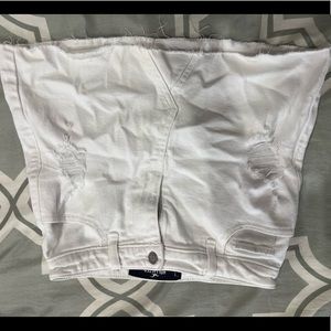 White High Rise Hollister Jean Skirt